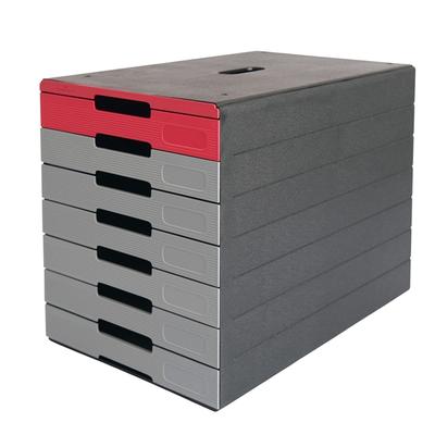 Durable Schubladenbox gr rt Schubladen IDEALBOX PRO 7