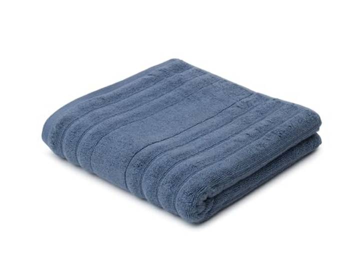 Gözze - Mailand Frottier-Handtuch, Weich und saugfähig, 70% Bio-Baumwolle/30% Viskose (Bambus), Vegan, 50 x 100 cm - Blau
