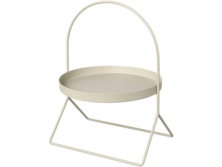 Dekotablett CREATIV HOME Tablett mit Gestell , beige (creme), B:30cm H:43cm T:31cm, Metall, Dekoschalen, Dekotablett, in formschönem Design