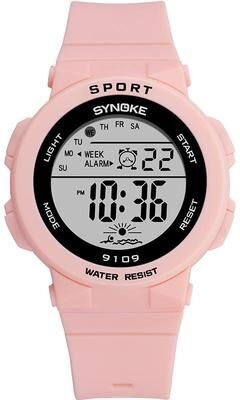 Everyday Crate SYNOKE 9109 Digital Sports Watch 50M Waterproof Multifunction LED Student Watch pink