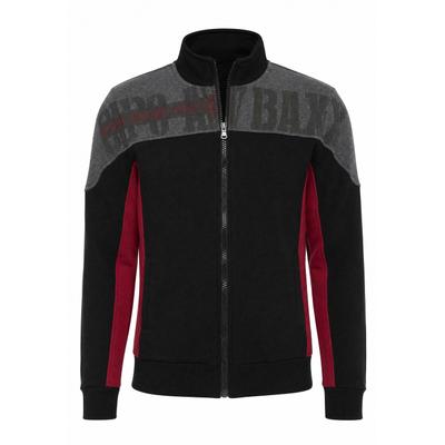 Sweatjacke CIPO & BAXX "Cipo & Baxx Sweatjacke", Herren, Gr. XL, schwarz, regular fit, Sweatjacken Sweatjacke, mit Stehkragen