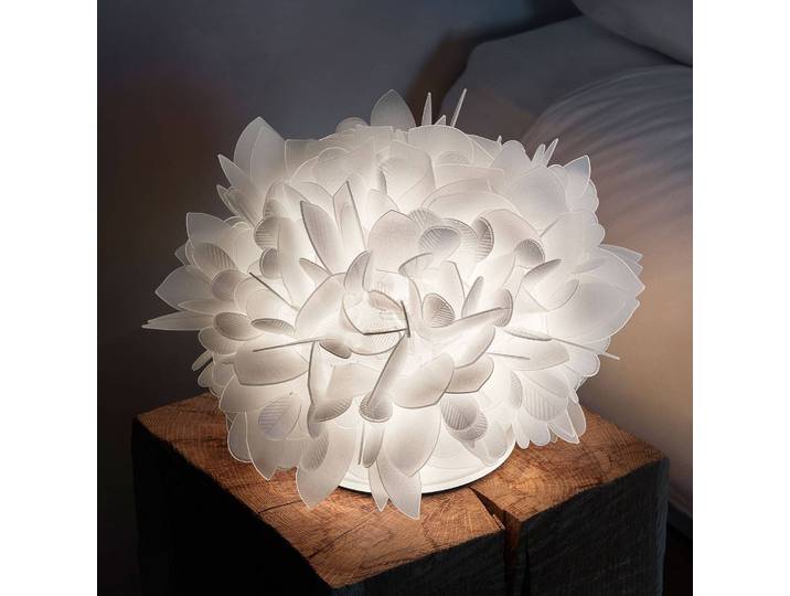 Slamp Designer Tischlampe Veli, weiß / opal, für Wohn- / Esszimmer, Kunststoff, Design