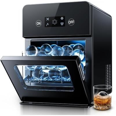 Euhomy IM024SBL Black Countertop Portable Ice Ball Maker