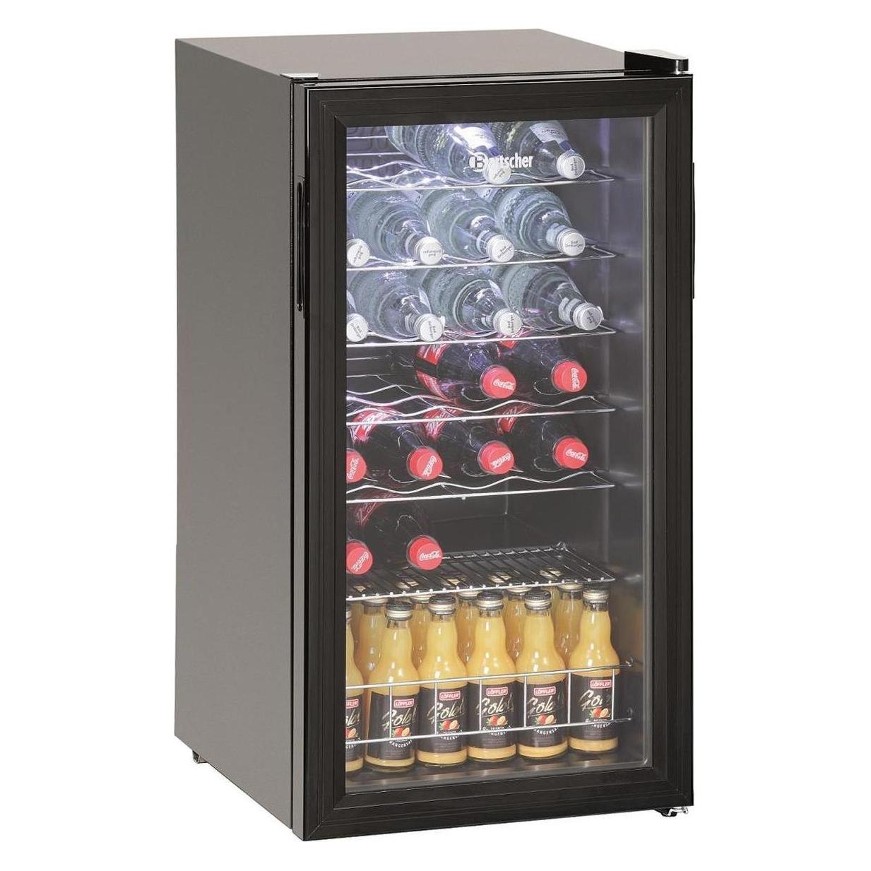 Bartscher Flaschenkühlschrank 700182G 88L G 28Fl.Doppel-Verglasung 5Ablagen (700182G)