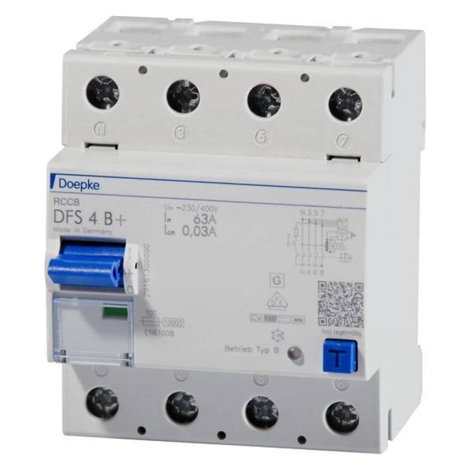 Doepke GmbH FI-Schutzschalter allstromsensitiv DFS 4 063-4/0.03-B+ (09144895)