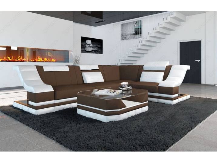 Stoff Ecksofa Bianchi L-Form