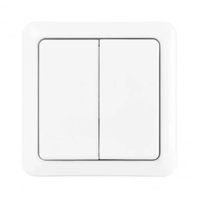 KlikAanKlikUit AWST8802 Draadloze dubbele wandschakelaar Wit