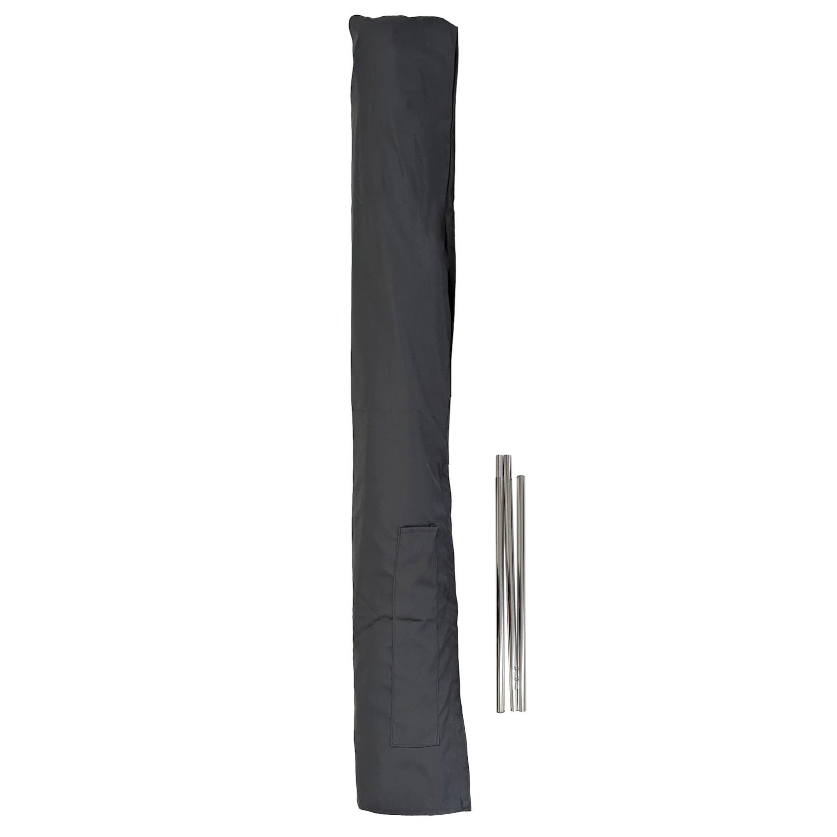 Schutzhülle Sonnenschirme bis 3m z.B. Acerra/C57/Lissabon, Hülle Schutzhaube Klettverschluss, Polyester 240g/m² ~ grau