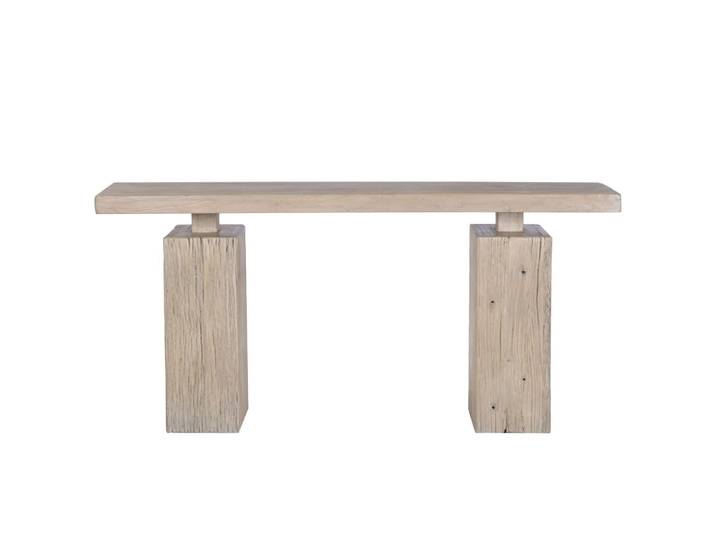 Console en orme massif marron 183x38x85 cm