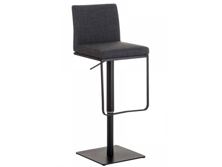 CLP Barhocker Stoff Dunkelgrau, Metall, 42x86x44 cm, Esszimmer, Barmöbel, Barhocker