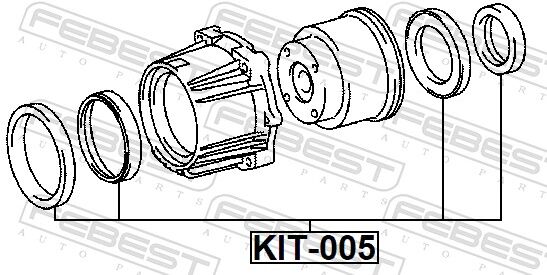 Febest Lager, Differential Kit-005 Für Toyota