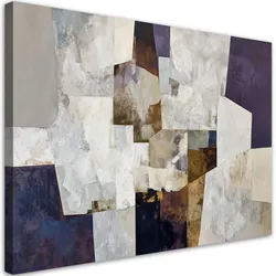 LEINWANDBILDER, Abstrakt in den Farben beige und blau