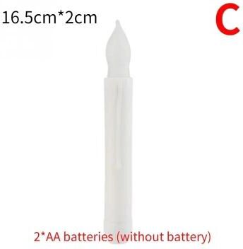 Uplifted Finds Long Flameless LED Taper Candles Battery Operated Pointed Flickering Lights For Christmas Church Decor c white 4 Pcs