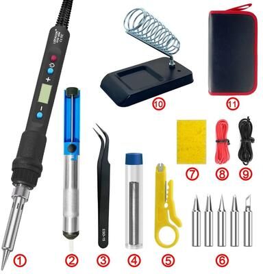 Uplifted Finds 80W Digital Display Soldering Iron Kit With Adjustable Temperature set 2 110 V Us Plug