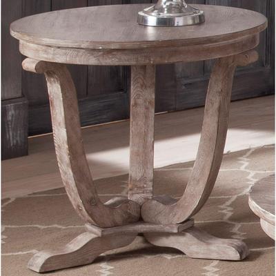 The Gray Barn Liberty Furniture Greystone Mill End Table with Wirebrushed New Zealand Pine - W24 x D24 x H24