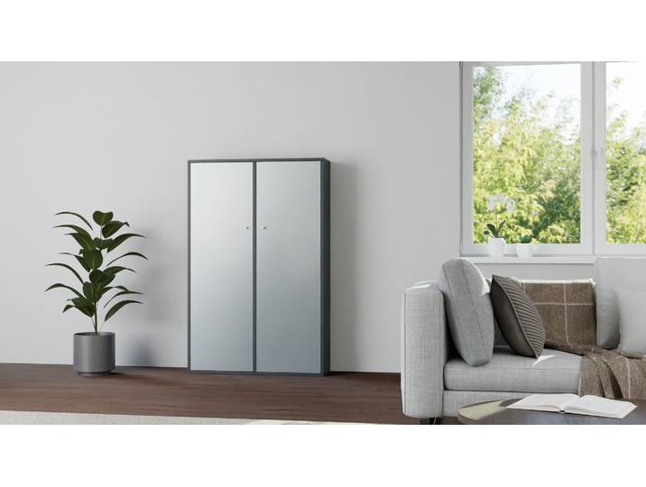 Klassische Vitrine nach Maß - Regal mit Glastüren Premium Dekore Schwarz