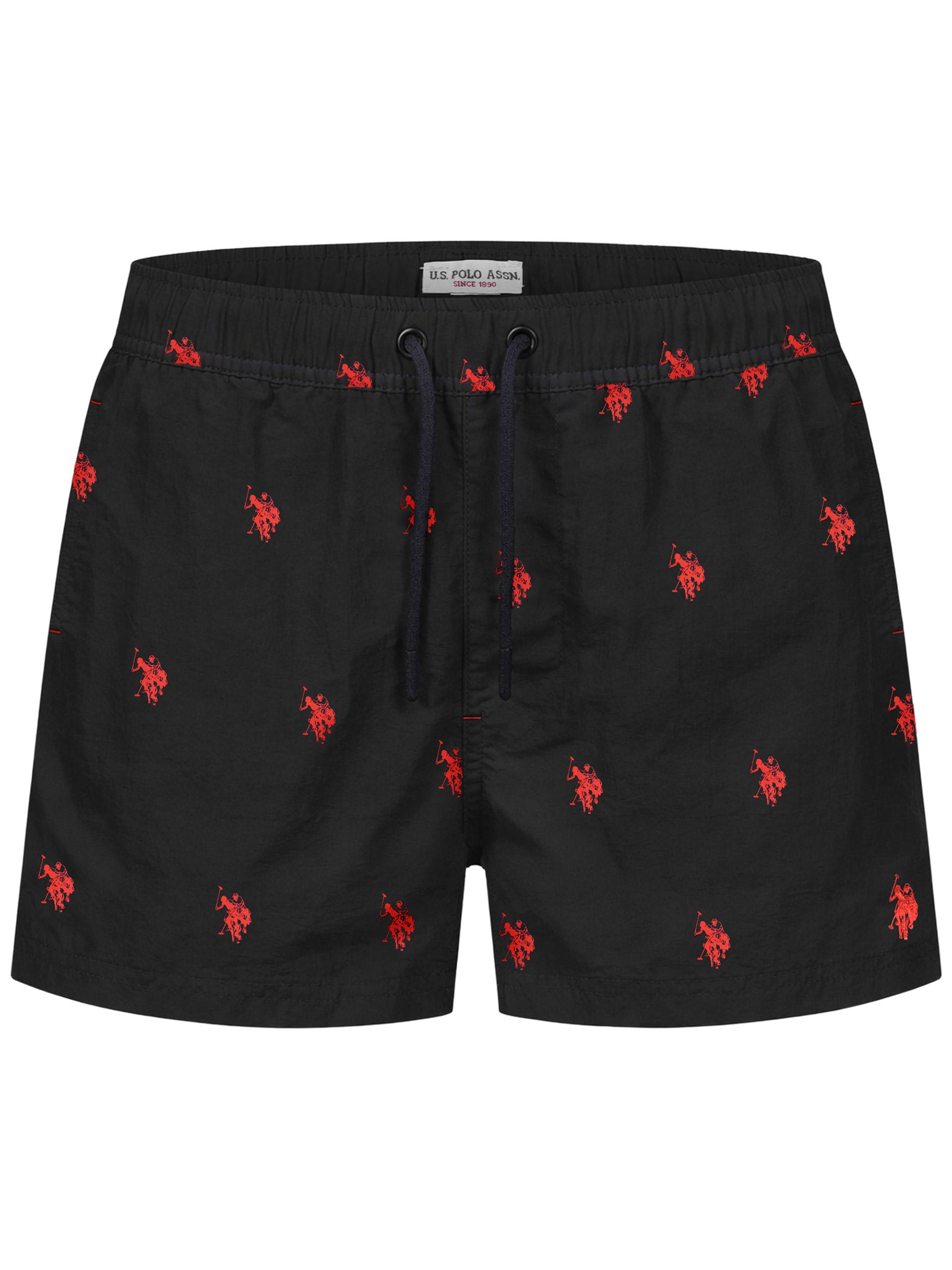 U.S. Polo Assn. Herren Badeshorts mit Allover-Logo-Design