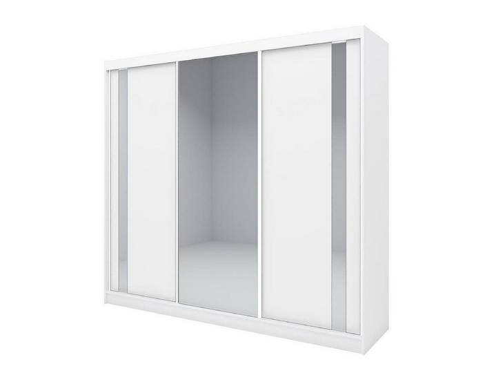 Compleo Schwebetürenschrank SANDY mit Spiegel, 3-türig Schrank, Kleiderschrank, 240 cm, Garderobe