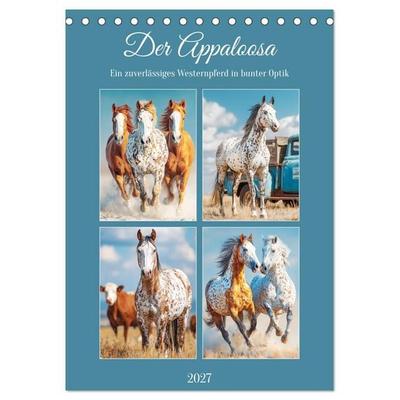 Der Appaloosa. Ein zuverlässiges Westernpferd in bunter Optik (Tischkalender 2027 DIN A5 hoch), CALVENDO Monatskalender