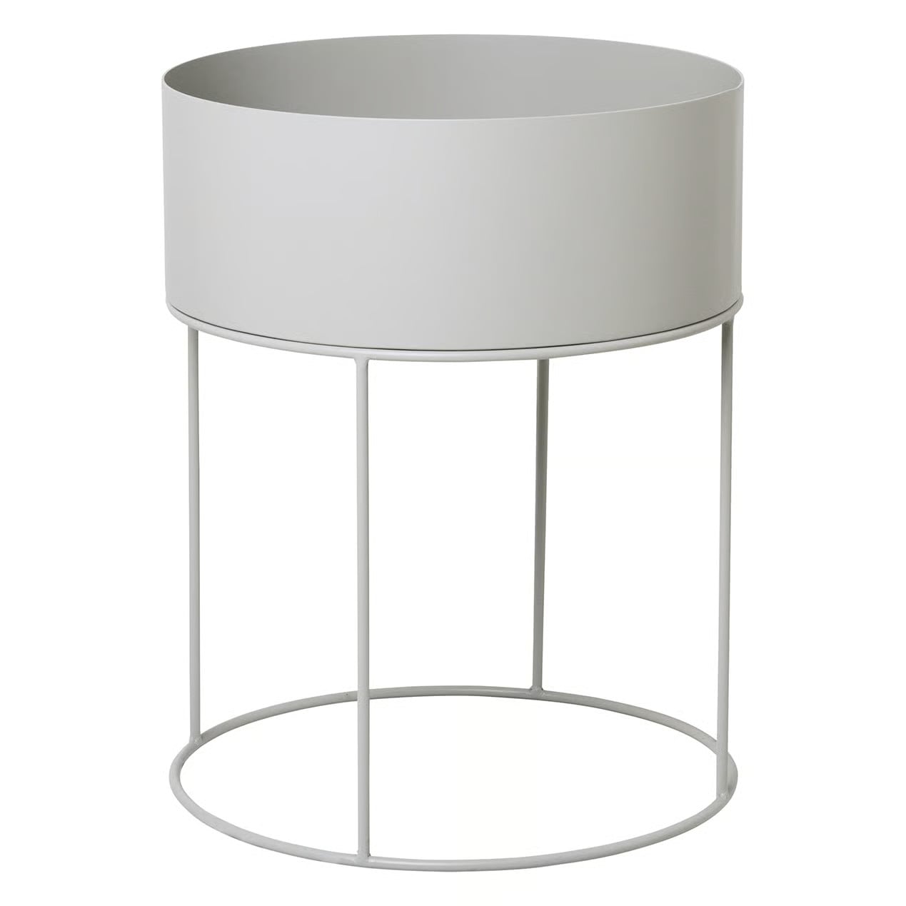 Ferm Living Plantenbak Rond Lichtgrijs van Metaal