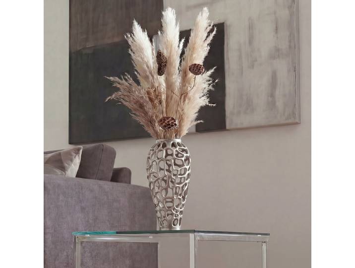 Vase Kilmo 45cm Silber/Silber