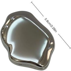 Fusion Finds Portable Compact Makeup Mirror Double Sided Metal Travel Pocket Mirror For Purse cloud