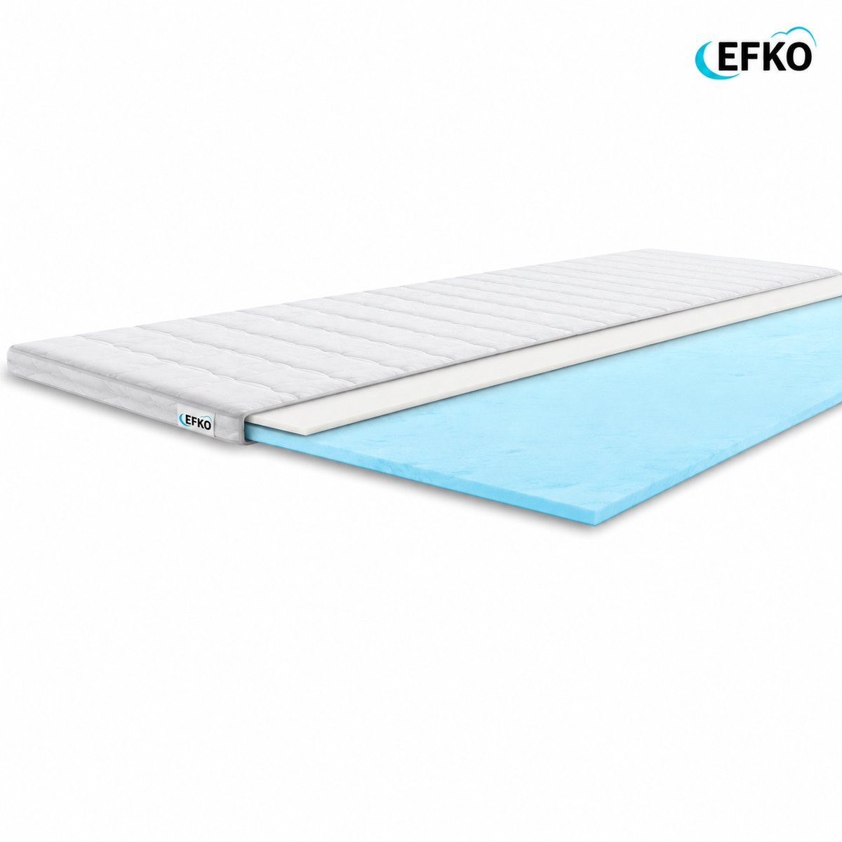 EFKO Koudschuim Topper HR45 Anti-Allergisch met Afritsbare Wasbare Hoes - 180 x 200 cm - 7 cm dikte