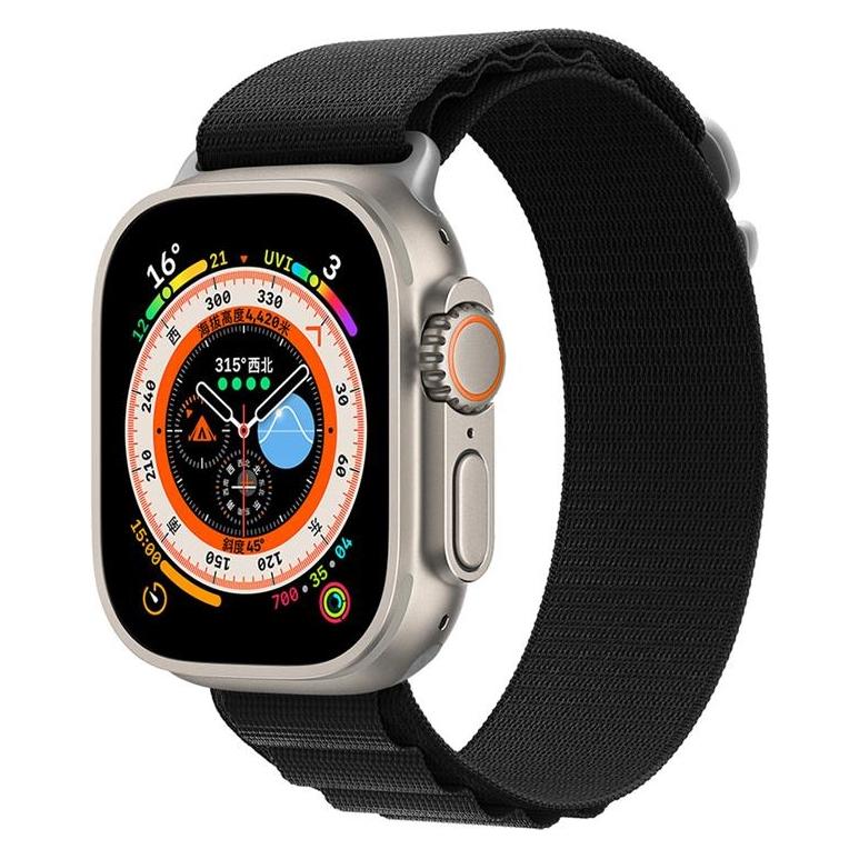 Devia Deluxe Sport 5 schwarz / Armband für Apple Watch 44/45/49 mm / Nylon / Verstellbar (Nylon) (6938595381836)
