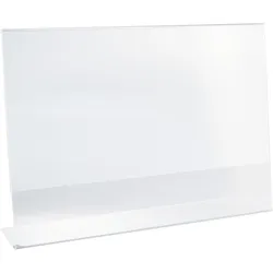5 L-Aufsteller, für Inhalt DIN A3, Querformat, Acryl, transparent, Acryl (PMMA)
