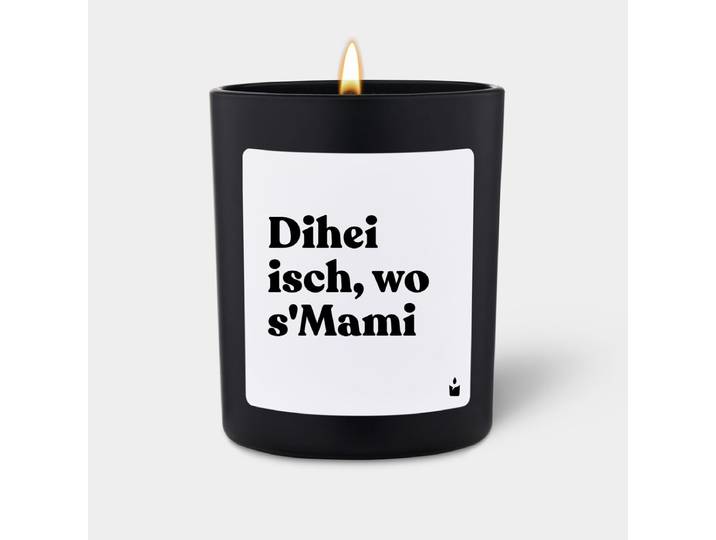 Duftkerze Schwarz Flowery Dihei isch, wo s'Mami