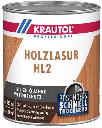 KRAUTOL Holzlasur HL2, Wunschfarbton, 96 x 5 l auf Palette