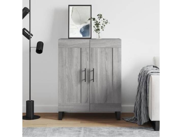 HEFZGDB Klassisches Sideboard aus Holzwerkstoff in Grau Sonoma mit zeitlosem Design, glatter Oberfläche, hoher Stabilität und viel Stauraum für optimale Organisationsmöglichkeiten zur