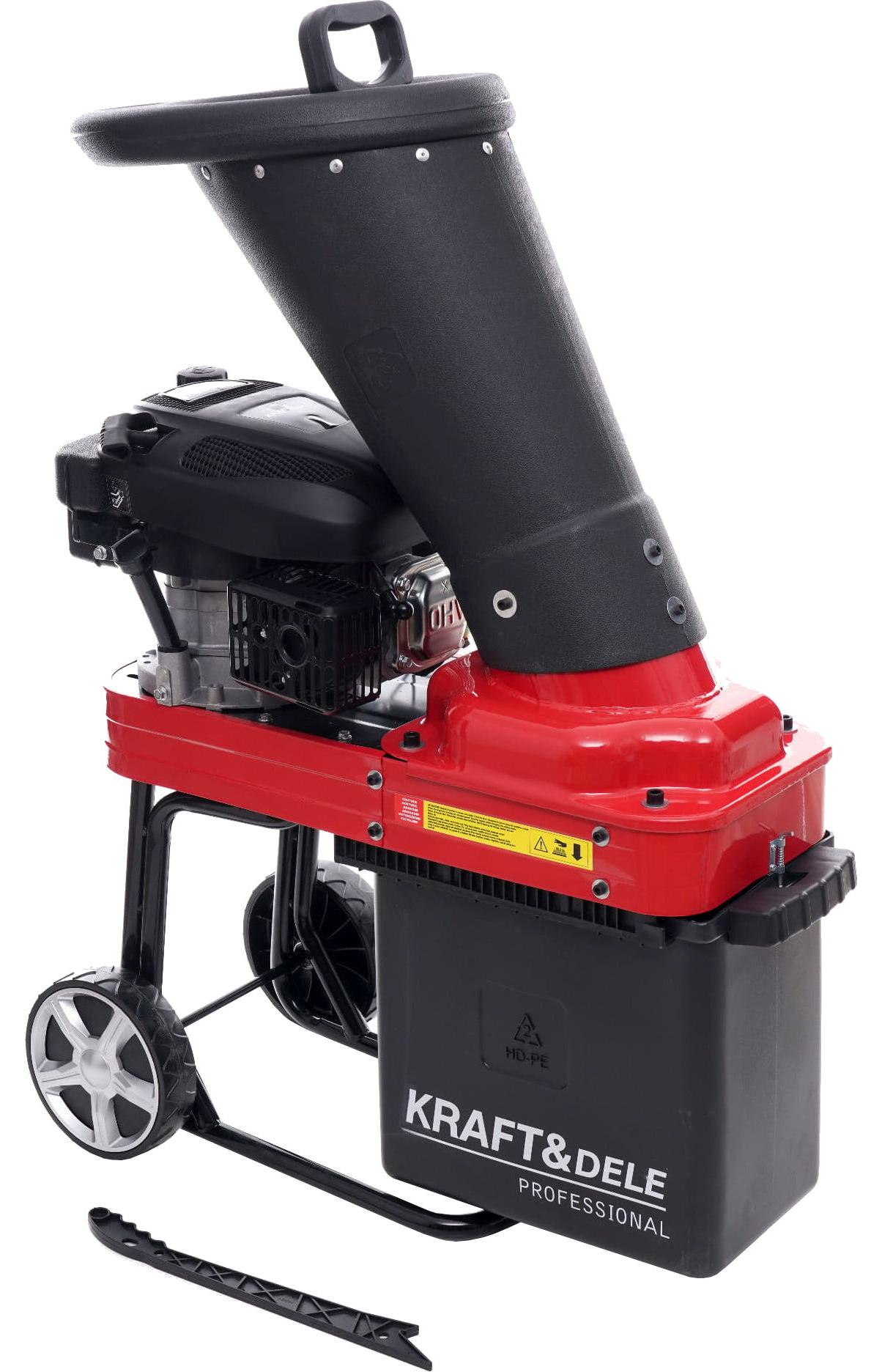 KRAFT&DELE | Benzin Häcksler, 173cc, 6hp, Holzhackmaschine Direktantrieb Garten-Holzhacker Schneidet