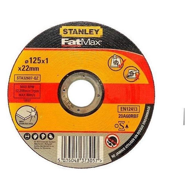 Stanley Trennscheibe flach 125x1x22,23mm, Hi-Tech, für Edelstahl (STA32607-QZ)