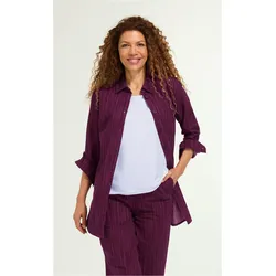 Baumwoll-Bluse in Druck pflaume in Größe 44 von DW-Shop, Pflaume, 44