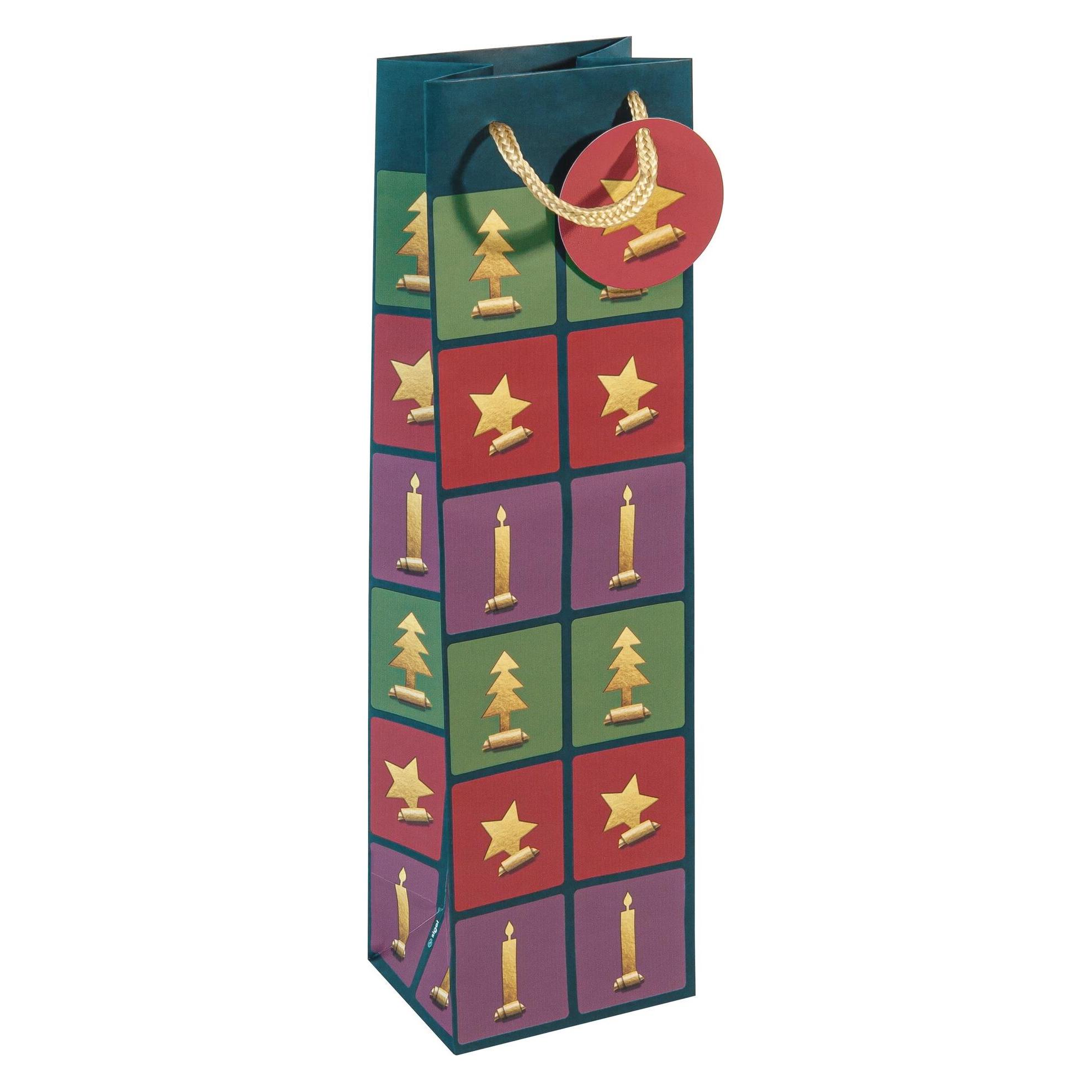 Sigel Weihnachts-Flaschentte "Cut-out style", Feinpapier (1x) (GT048)