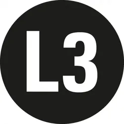 Aufkleber I Leiterkennzeichen L3 Wechselstromnetz, RoHS konform, Folie, Ø 20mm, 20/Bogen, DIN EN 60445 / IEC 60417