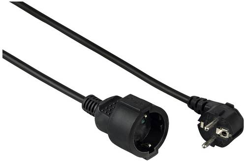 hama 00047869 Schutzkontakt-Verlängerungskabel Profi , 3 m, Schwarz