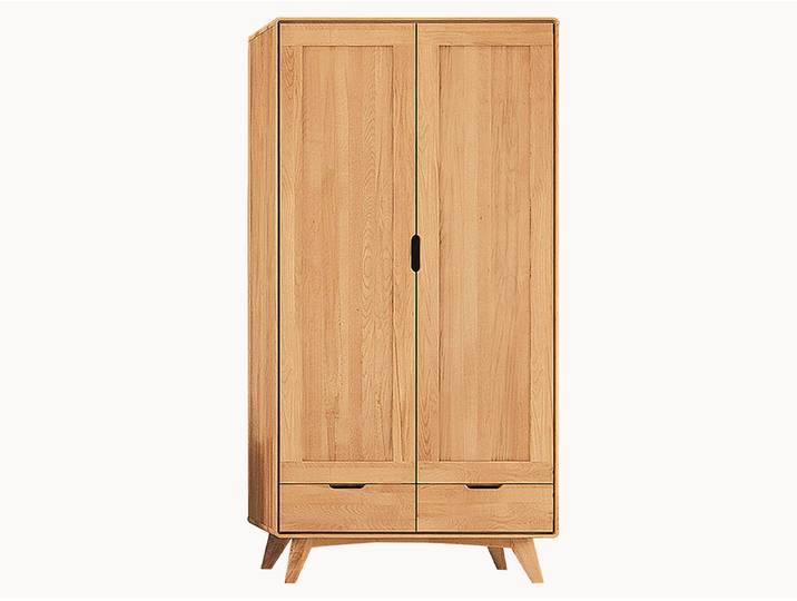 Drehtüren-Kleiderschrank Tario - 2-türig - Wildeiche