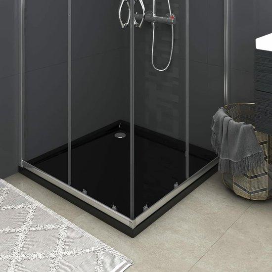 Famanu Duschwanne Quadrat - Modernes Design - 90x90 cm - Schwarz