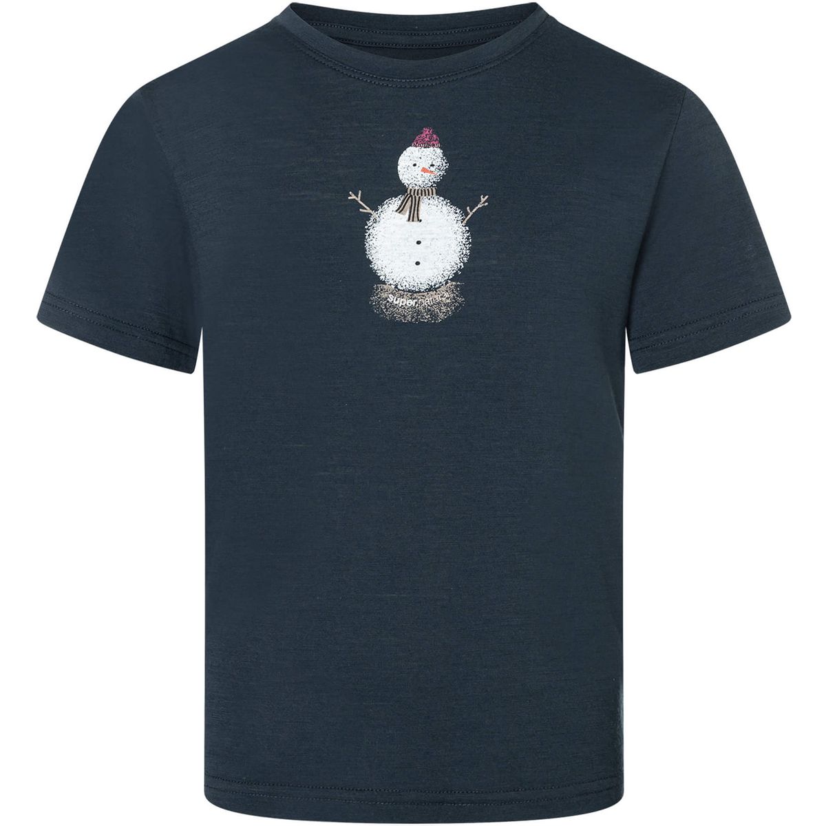 Super.Natural K Snowman Tee blueberry/various (W55) 140 SNKP01024W55140