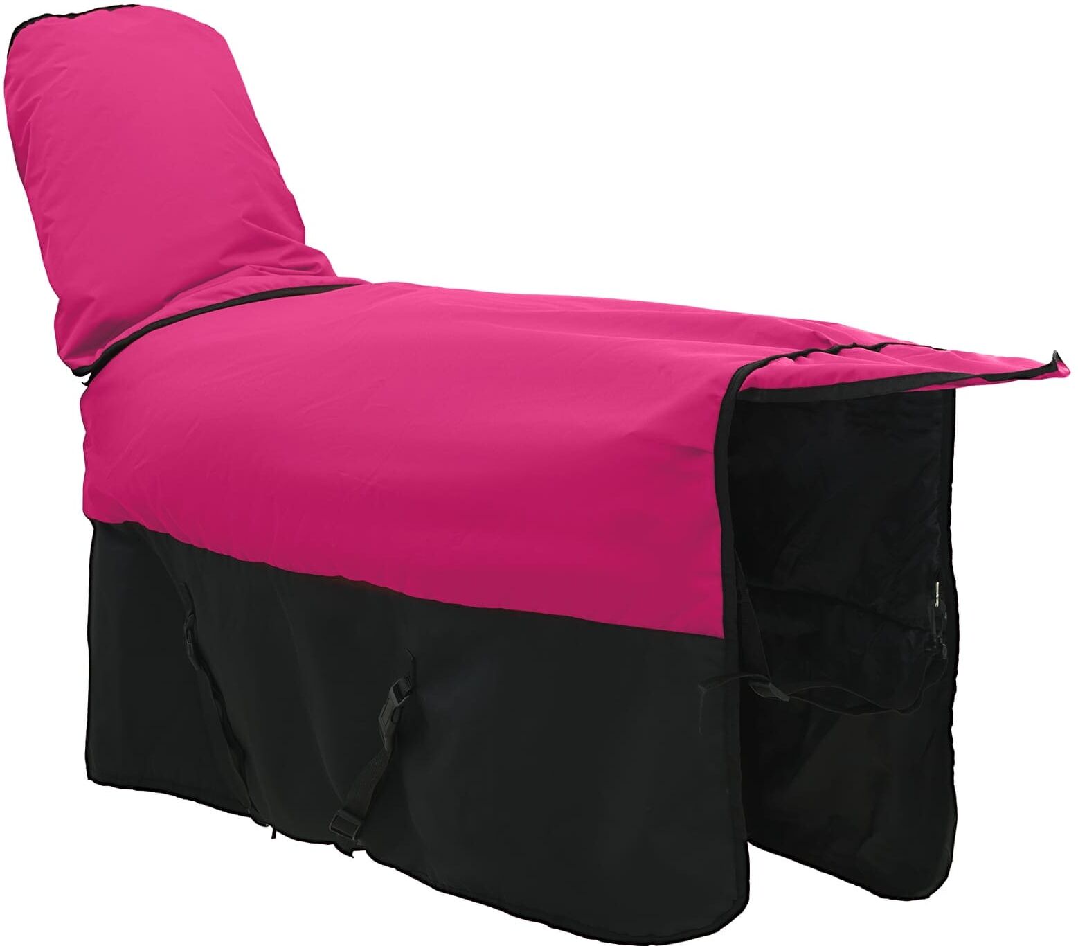 vidaXL Couverture Équine Rose et Noir 95 cm Polyester