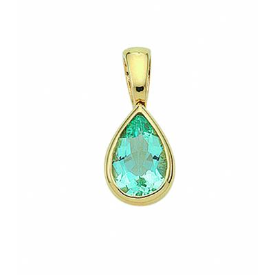 Kettenanhänger ADELIA´S "585 Gold Anhänger mit Aquamarin", blau, Schmuckanhänger, Damen, Gold, Kettenanhänger, 585 Gold mit Aquamarin Goldschmuck für Damen