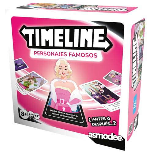 Asmodee Timeline Bekende personages educatief kaartspel over geschiedenis en biografieën
