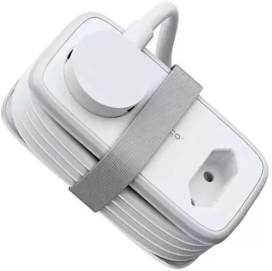 INF EU-Steckdosenleiste mit USB-A & USB-C, tragbare Reise-Verlängerungskabel Weiß