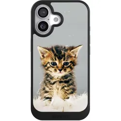 Nivocase Hülle für Apple iPhone 17 Handyhülle NIVOcore Case Schwarz Feder Haustier Katze (Apple iPhone 17), Smartphone Hülle, Schwarz
