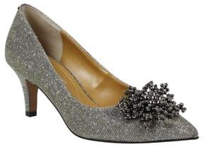 Wide Width Women's Tacith Pump by J. Renee in Pewter Dance Glitter (Size 9 W)