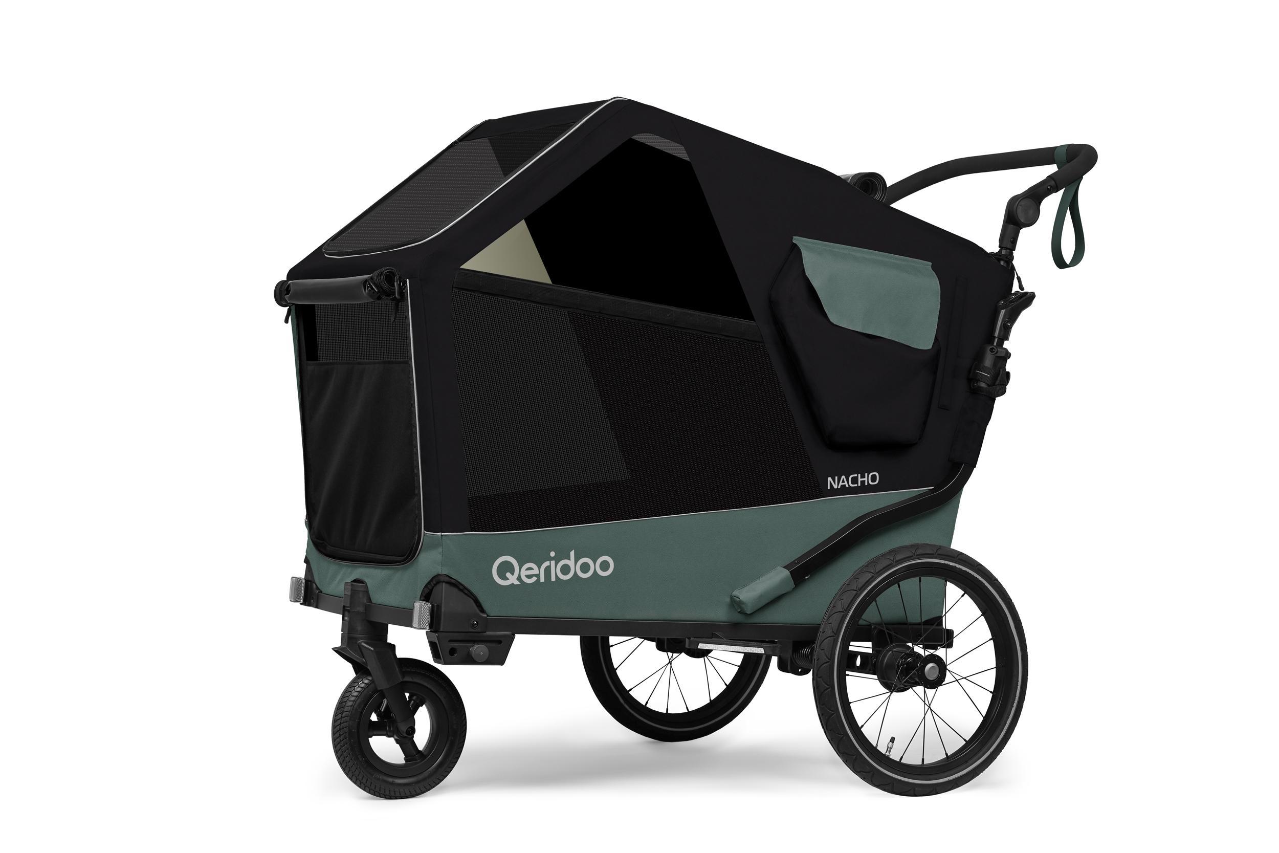 Qeridoo Nacho Hundeanhänger Größe: L | Farbe: Green
