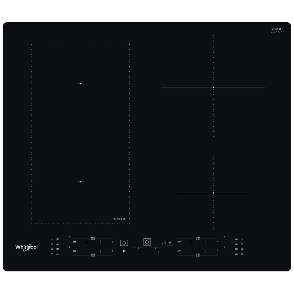 Whirlpool WL B3360 NE Inductiekookplaat met 4 zones, zwart, 59 cm
