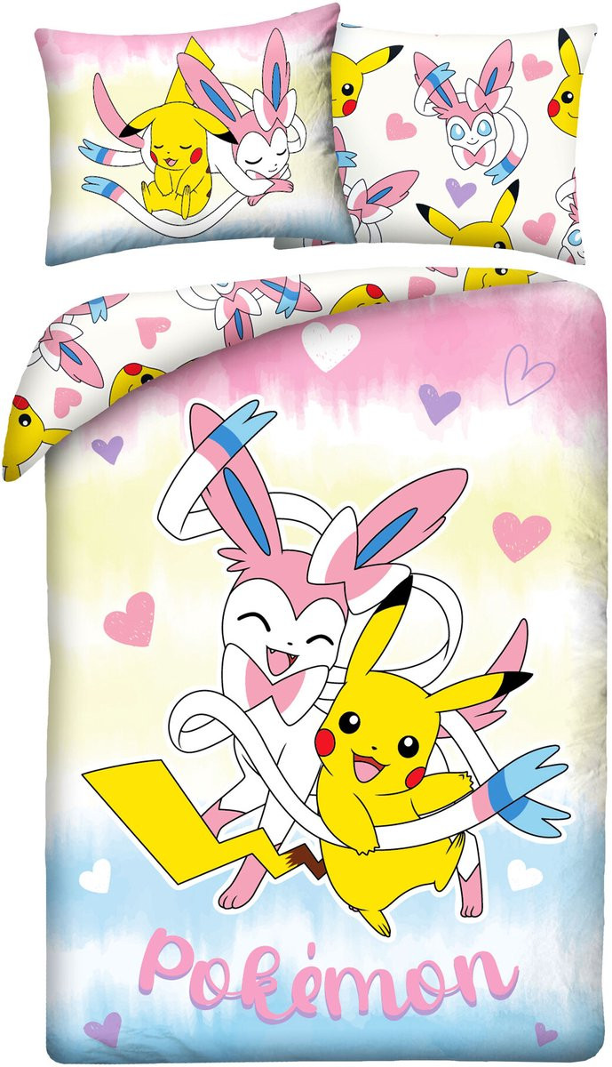 Pokémon Dekbedovertrek Sylveon - 140 x 200 cm - Polyester